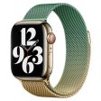 Apple Watch (38 40 SE 41 42mm) Gradient Magnetisk Stål Rem - Guld   Grøn Supply