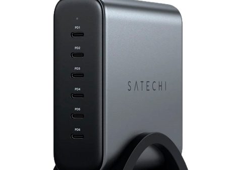 Satechi USB-C 200W GaN PD Travel Charger 6 x USB-C - Space Grey Supply