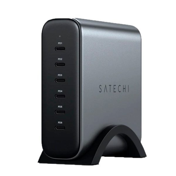 Satechi USB-C 200W GaN PD Travel Charger 6 x USB-C - Space Grey Supply