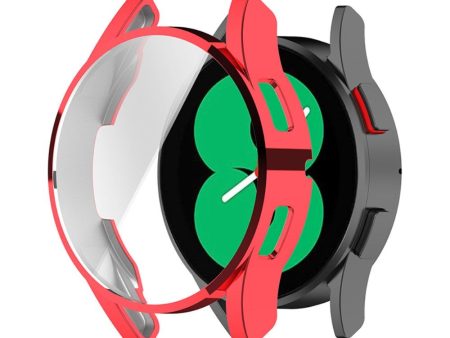 Samsung Galaxy Watch 4 (40mm) Plastik Cover m. Indbygget Skærmbeskyttelse - Rød on Sale