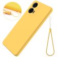 Motorola Moto G04   G24   G24 Power Liquid Silikone Cover m. Strop - Gul Sale