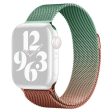 Apple Watch (38 40 SE 41 42mm) Gradient Magnetisk Stål Rem - Orange   Grøn Online