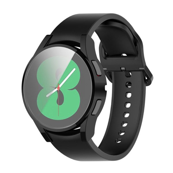 Samsung Galaxy Watch 4 (40mm) Plastik Cover m. Indbygget Skærmbeskyttelse - Sort Online Sale