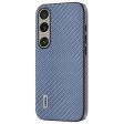 Sony Xperia 1 VI Carbon Fiber Læderbetrukket Cover - Lyseblå Online now