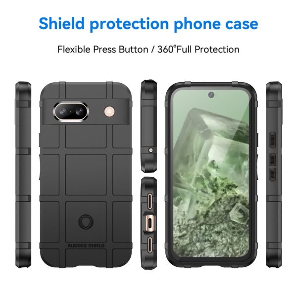 Google Pixel 8a Rugged Shield Series Håndværker Cover - Sort Online now