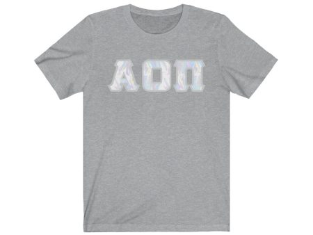 Alpha Omicron Pi Printed Letters | Pastel Tie-Dye T-Shirt Hot on Sale