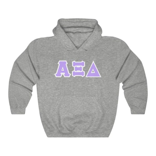 AXiD Printed Letters | Light Purple & White Border Hoodie Online Sale