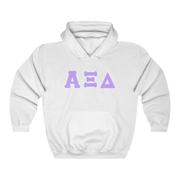 AXiD Printed Letters | Light Purple & White Border Hoodie Online Sale