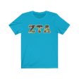 Zeta Tau Alpha Printed Letters | Camouflage T-Shirt Hot on Sale