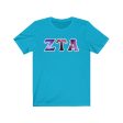 Zeta Tau Alpha Printed Letters | Galaxy T-Shirt Online Hot Sale