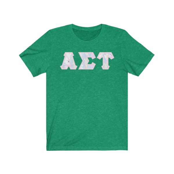 Alpha Sigma Tau Printed Letters | Pastel Tie-Dye T-Shirt For Sale