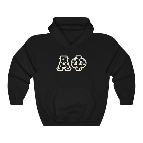 Alpha Phi Printed Letters | Sun and Moon Hoodie For Discount