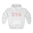 ZTA Printed Letters | Peach with Grey Border Hoodie For Cheap