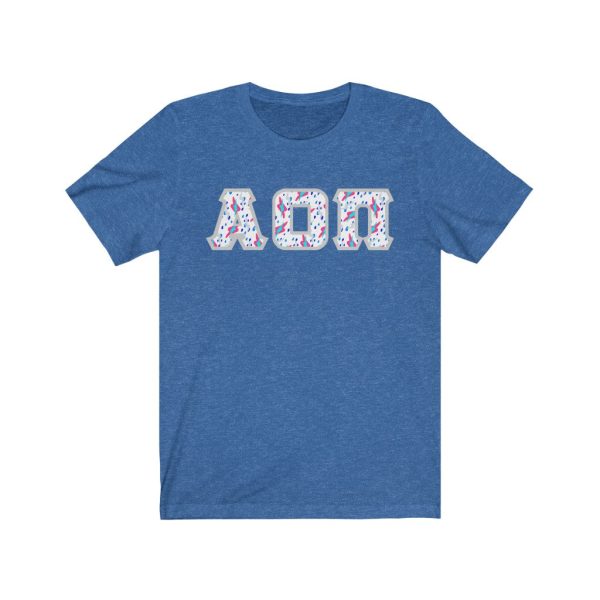 Alpha Omicron Pi Printed Letters | Bayside White T-Shirt Discount