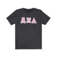 AXiD Printed Letters | Pink Rose with White Border T-Shirt Discount