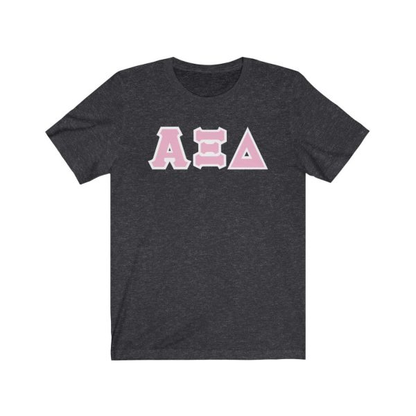 AXiD Printed Letters | Pink Rose with White Border T-Shirt Discount