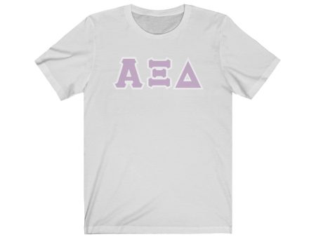 AXiD Print Letters | Loyal Lavender & White Border T-Shirt Sale