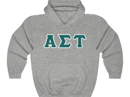 AST Printed Letters | Emerald with White Border Hoodie Online Hot Sale