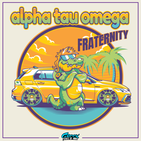 Alpha Tau Omega Graphic Long Sleeve | Cool Croc Cheap