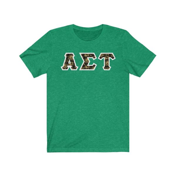 Alpha Sigma Tau Printed Letters | Golden Lotus T-Shirt For Discount