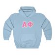 Alpha Phi Printed Letters | Bubble Gum Hoodie Cheap