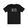 Chi Omega Printed Letters | Zebra Print T-Shirt Online