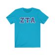 Zeta Tau Alpha Printed Letters | USA Stars T-Shirt Online now