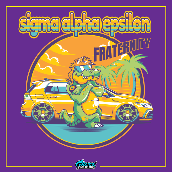 Sigma Alpha Epsilon Graphic T-Shirt | Cool Croc Cheap