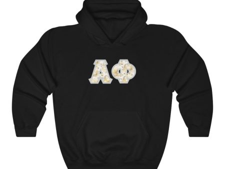 Alpha Phi Printed Letters | Golden Lotus Hoodie Online Sale