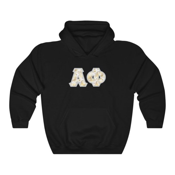 Alpha Phi Printed Letters | Golden Lotus Hoodie Online Sale