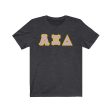 AXiD Printed Letters | Lavender with Gold Border T-Shirt Online