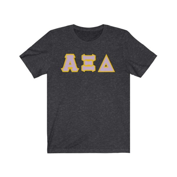 AXiD Printed Letters | Lavender with Gold Border T-Shirt Online