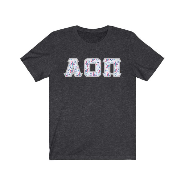 Alpha Omicron Pi Printed Letters | Bayside White T-Shirt Discount