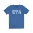 Zeta Tau Alpha Printed Letters | Oceans T-Shirt on Sale