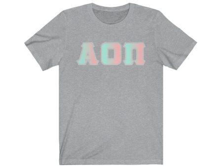 Alpha Omicron Pi Printed Letters | Dreams with Grey Border T-Shirt Online Hot Sale