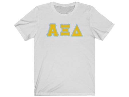 AXiD Print Letters | Gold with Griffin Blue Border T-Shirt Supply