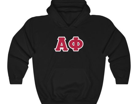 Alpha Phi Printed Letters | Red with White Border Hoodie Fashion