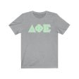 Delta Phi Epsilon Printed Letters | Mint with Grey Border T-Shirt Online Sale