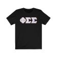 Phi Sigma Sigma Printed Letters | Pastel Tie-Dye T-Shirt Online now