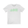 Delta Phi Epsilon Printed Letters | Mint with Grey Border T-Shirt Online Sale