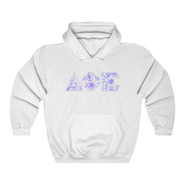 Delta Phi Epsilon Printed Letters | Cotton Candy Tie-Dye Hoodie Online