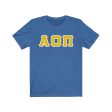 Alpha Omicron Pi Printed Letters | Yellow with White Border T-Shirt Supply