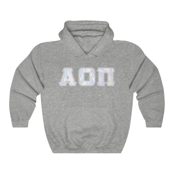 Alpha Omicron Pi Printed Letters | Pastel Tie-Dye Hoodie For Discount