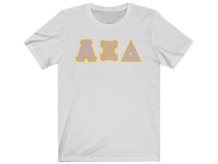 AXiD Printed Letters | Lavender with Gold Border T-Shirt Online