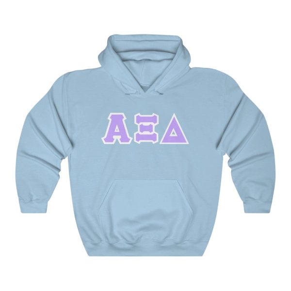 AXiD Printed Letters | Light Purple & White Border Hoodie Online Sale