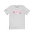 AXiD Printed Letters | Pink Rose with White Border T-Shirt Discount