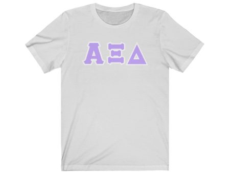 AXiD Printed Letters | Light Purple & White Border T-Shirt Online