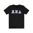 AXiD Printed Letters | Pink with Cyan Border T-Shirt Hot on Sale