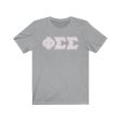 Phi Sig Printed Letters |Marble with Pink Border T-Shirt Hot on Sale