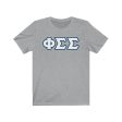 Phi Sigma Sigma Printed Letters | Dark Blue & White Border T-Shirt Online